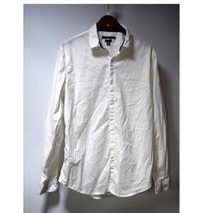 John Varvatos Star USA White Button Down Shirt Size Large